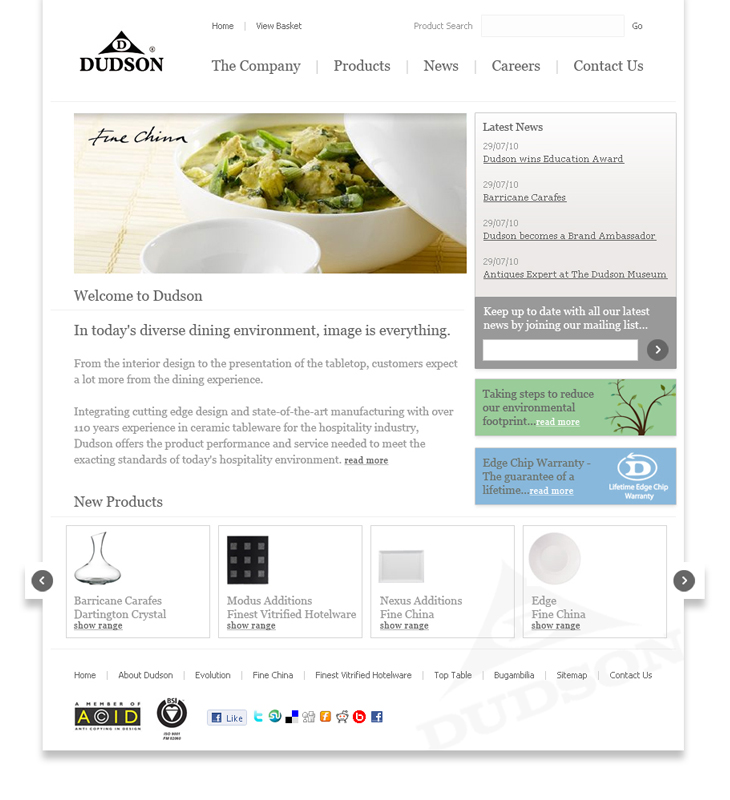 Dudson - Website - Homepage