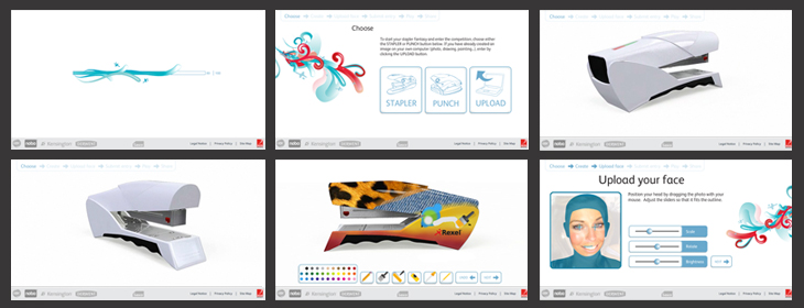 Rexel - My Fantasy Stapler - Website - Screens from the online applciation