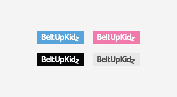 BeltUpKidz - Identity - Greyscale & Colour variations - Tabs