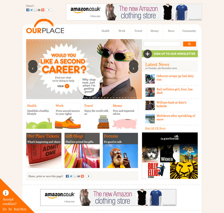 Our Place - Website - Homepage