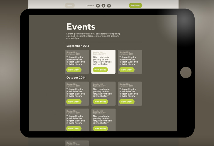 Ethos - Website - Events Live-feed