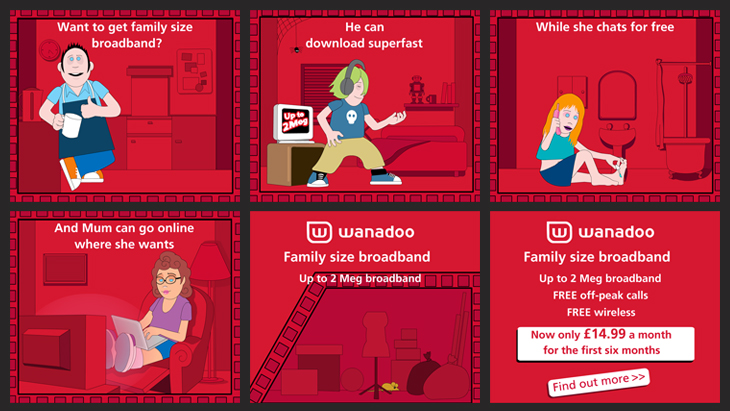 Wannado - Online Advertising - 300 x 250 storyboard