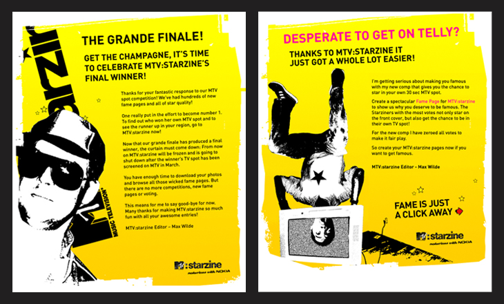 MTV Starzine - Email - x2 Layouts
