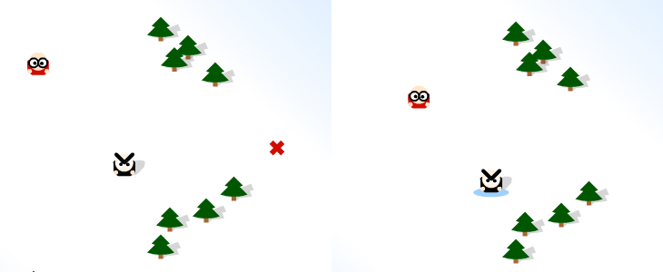 Snowfight! - Game - Game play