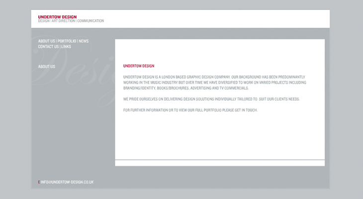 Undertow Design - Website - About us